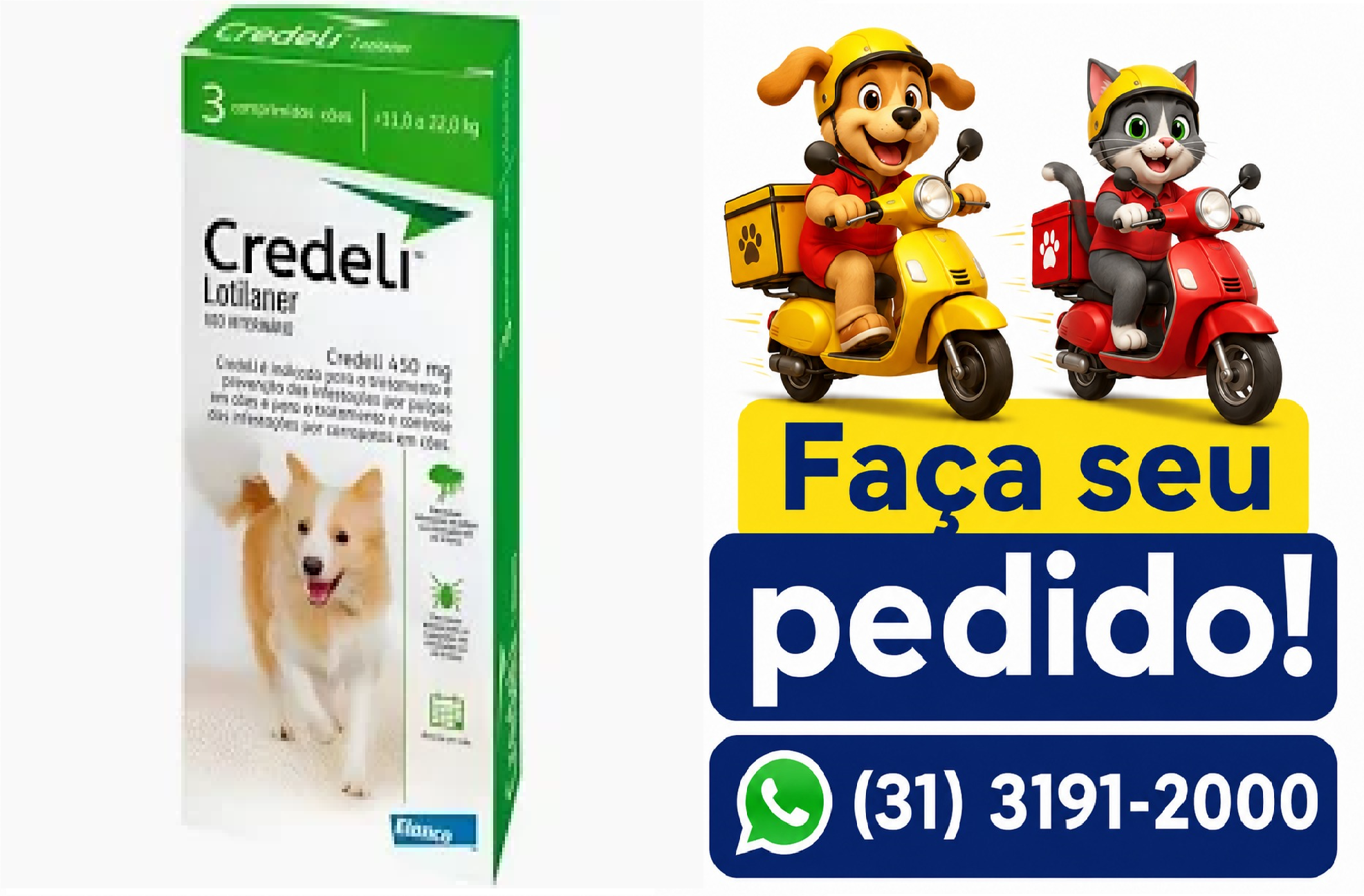 CREDELI 11 A 22KG 450MG 3 COMP ELANC