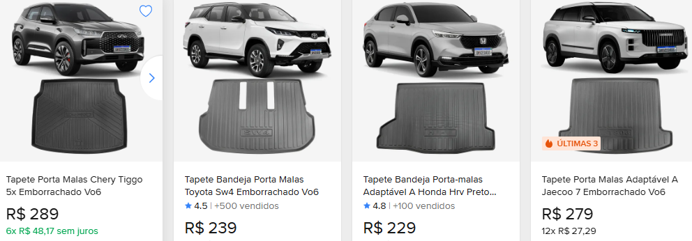 Tapete BANDEJA PORTA MALA – Consulte o veiculo