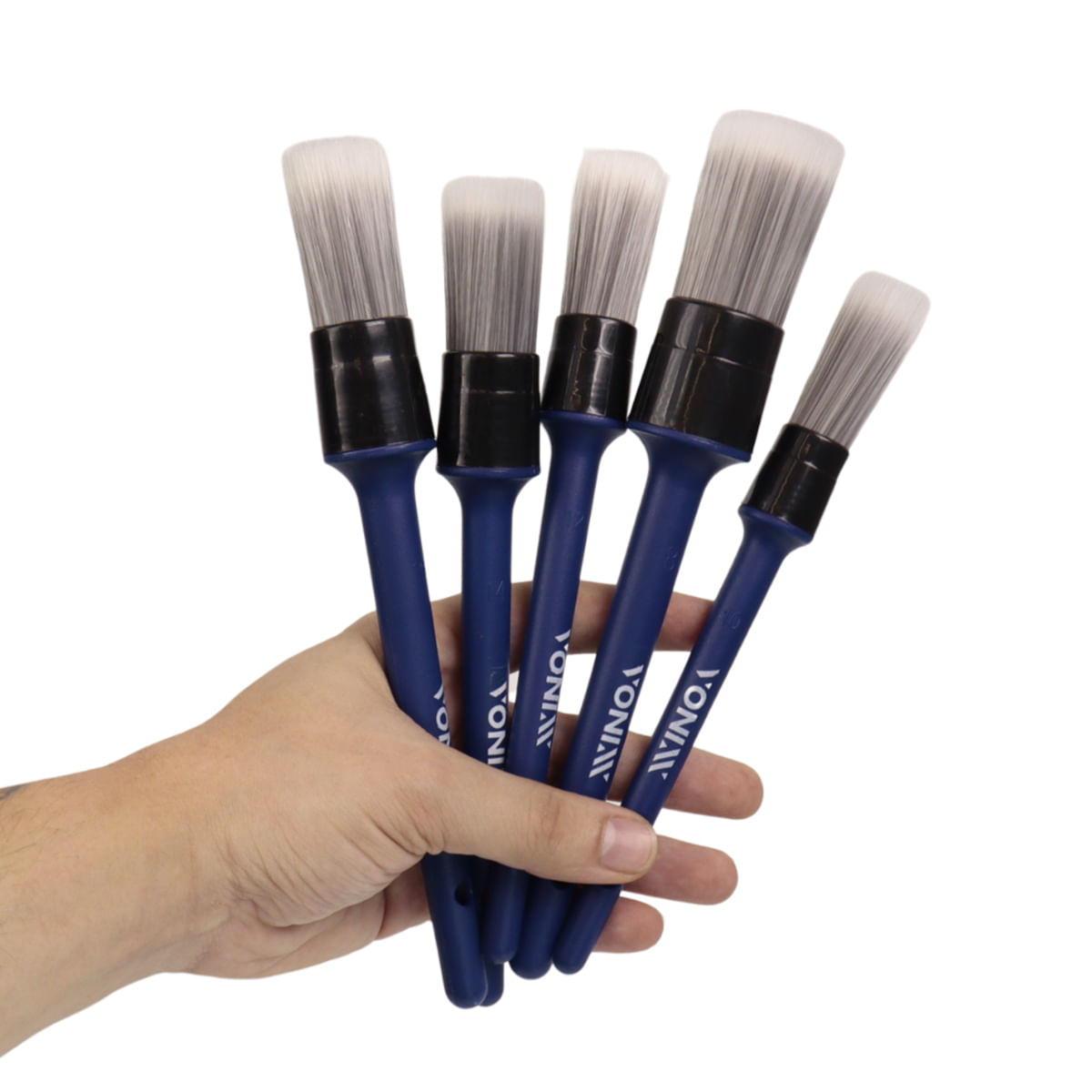 Vonixx Kit 5 Pincéis de Detalhamento — Limpeza Precisa de Interiores