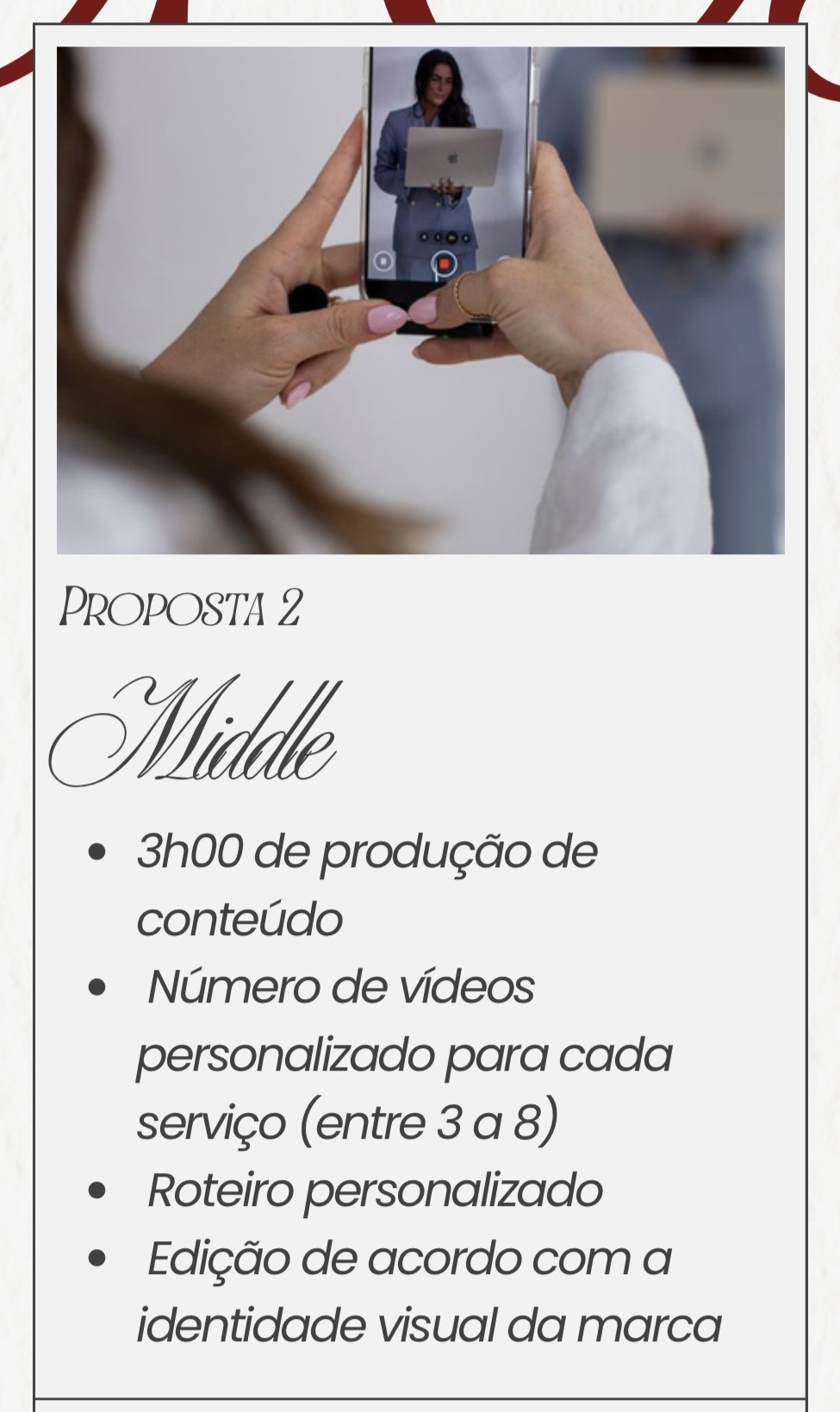 3h Gravação de conteúdo – para marcas