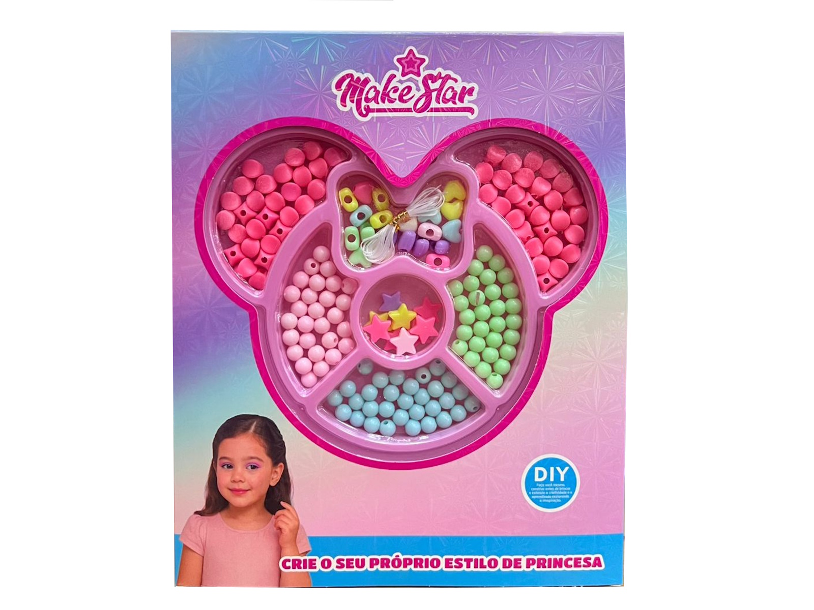 Kit Mini Miçangas Make Star Seu Próprio Estilo de Princesa – 3565