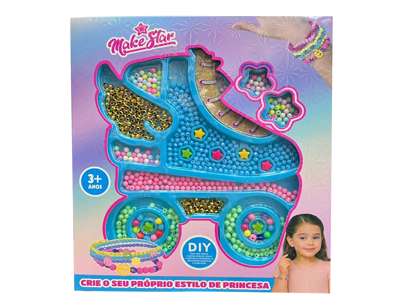 Kit Infantil Make Star Patins Criativo – 3570