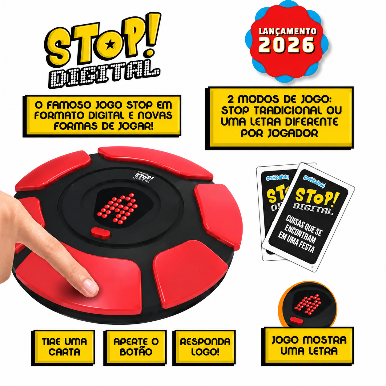 Jogo Eletrônico Stop Digital Polibrinq