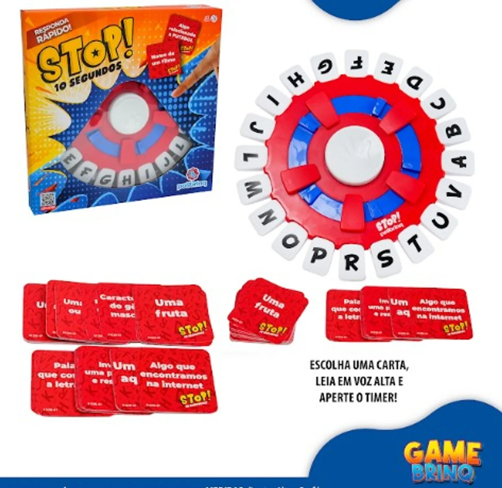 Jogo Tabuleiro Stop 10 Segundos Polibrinq