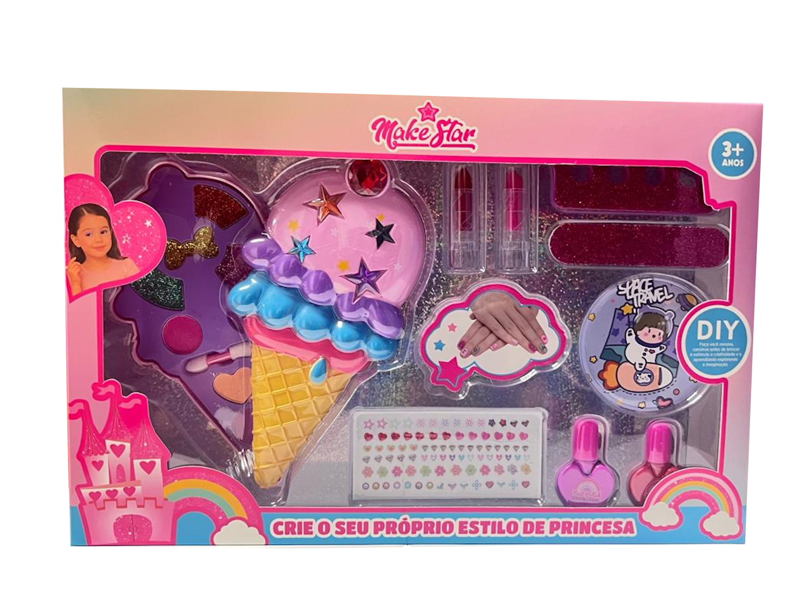 Kit Maquiagem e Unhas de Sorvete Make Star UniToys – 3561