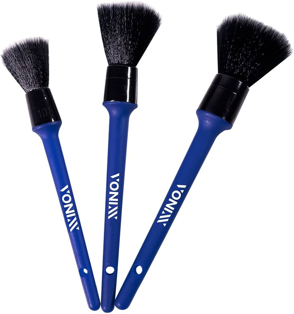 Vonixx Kit 3 Pincéis Ultra Macios — Detalhamento sem Arranhões