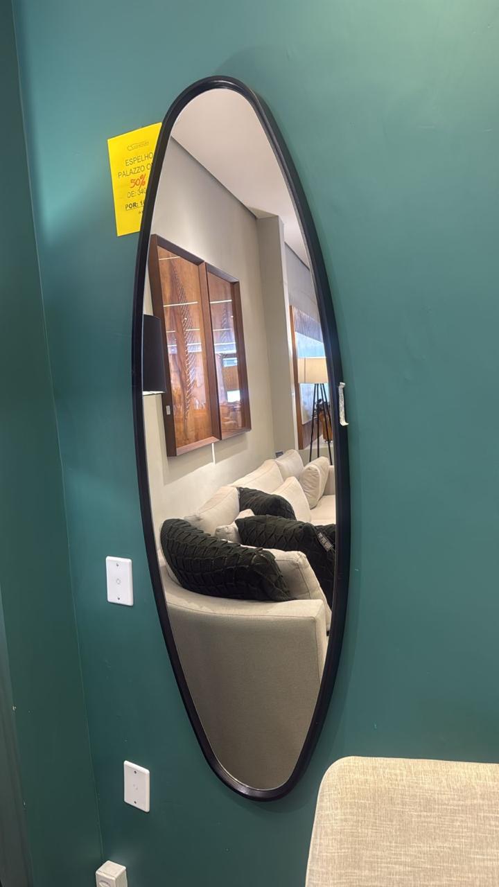 ESPELHO PALAZZO OVAL 1,50 X 0,05 – PRETO FOSCO