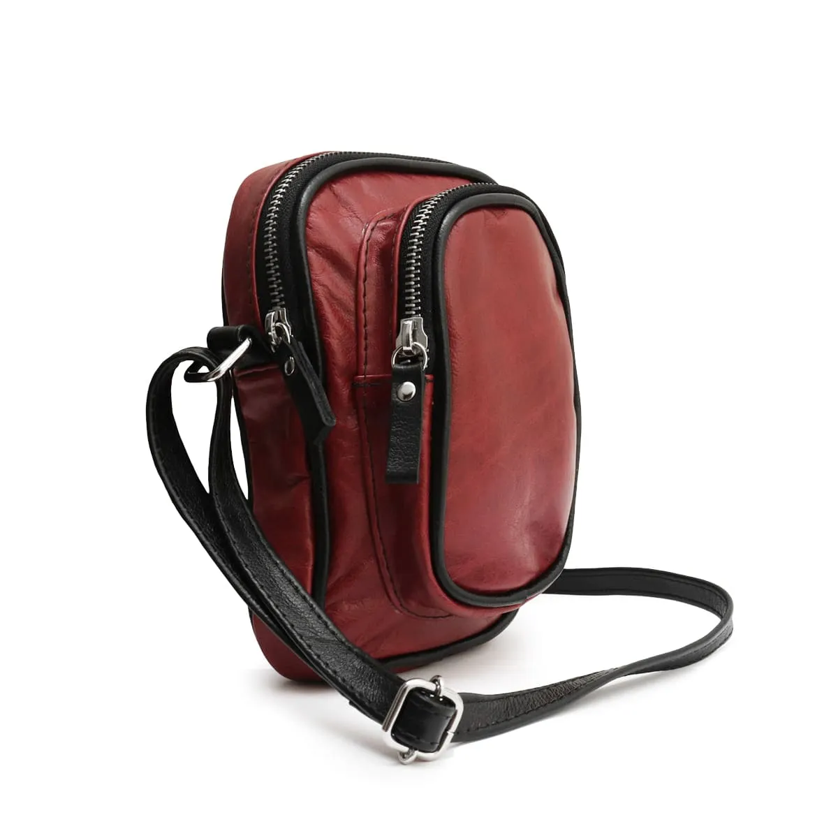 Shoulder Bag de Couro Manu Cor:Vermelho